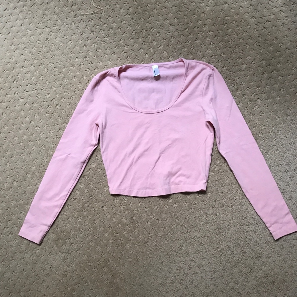 American Apparel Long Sleeve Crop Top